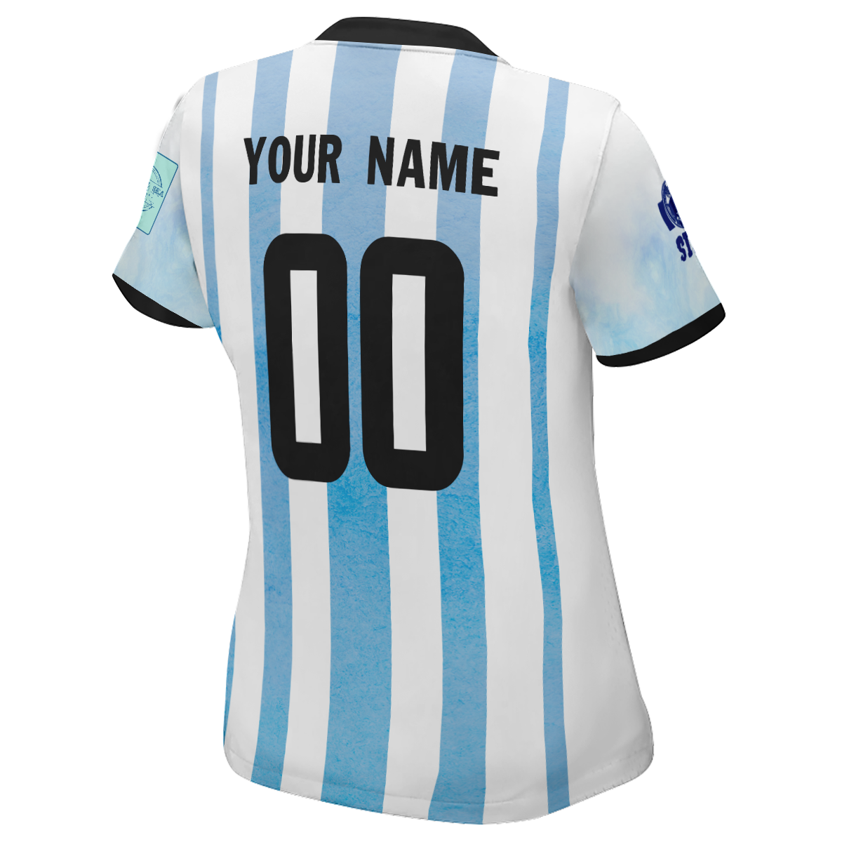 Benutzerdefiniertes Fußballtrikot der professionellen Argentinien-Weltmeisterschaft für Frauen mit Namen