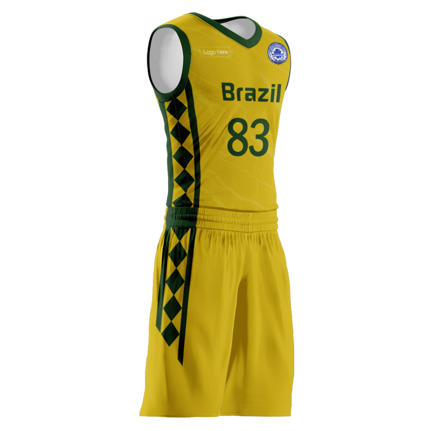 Kundenspezifische Brasilien-Team-Basketballanzüge