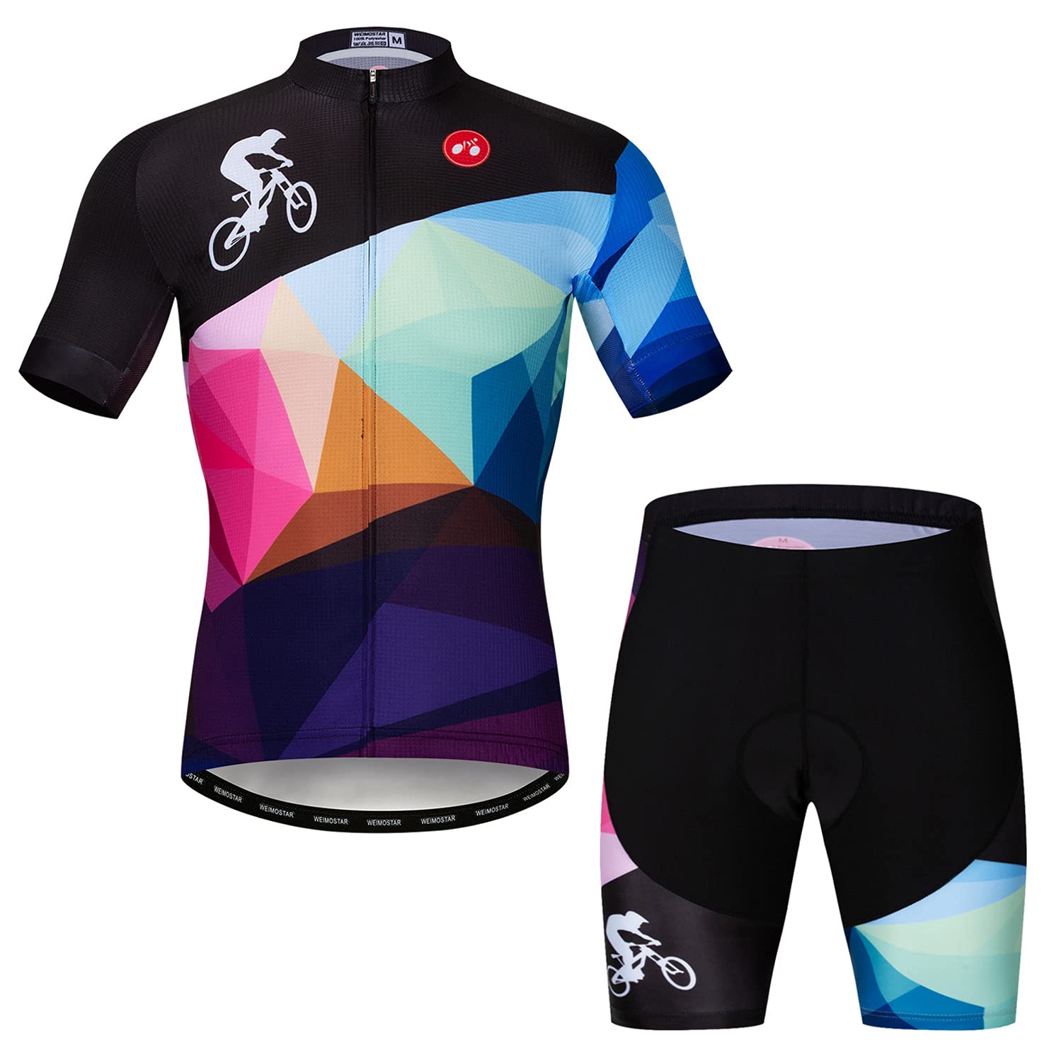 Radtrikot-Shorts-Set, gepolsterter Herren-Bike-Top-Anzug